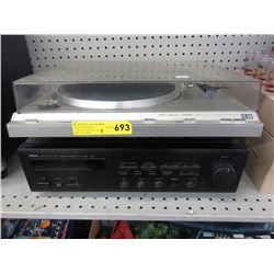 Fisher Turntable & Yamaha receiver - used