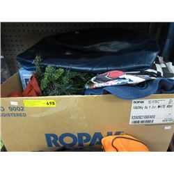 Box lot of Christmas decorations & more