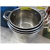 Image 1 : 4 Stock pots - used