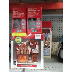4 Boxed illuminated Christmas ornaments