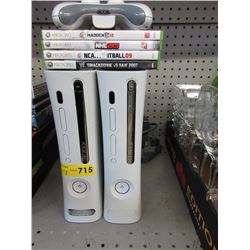 2 Xbox 360 consoles with 4 games