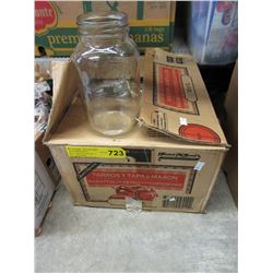 Case of new mason jars with lids
