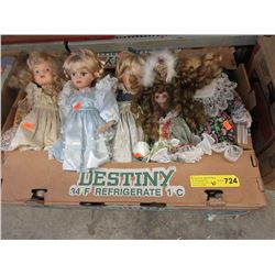 10 Collector dolls - used