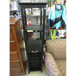 Floor standing bar stand with wine storage - used