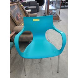 New plastic chair with chrome legs