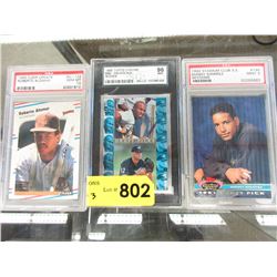 3 Graded MLB Baseball Cards