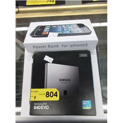 3 iPhone 5 power banks & Samsung SSD