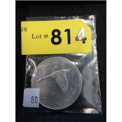 1967 Canadian Centennial Silver Dollar Coin