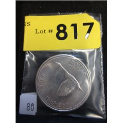 1967 Canadian Centennial Silver Dollar Coin