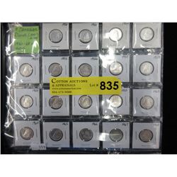 19 Canadian Silver Dimes