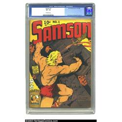 Samson #1 (Fox Features Syndicate, 1940) CGC VF- 7.5 Off-white pages....