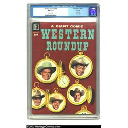 Western Roundup #10 File Copy (Dell, 1955) CGC NM- 9.2 Off-white pages....