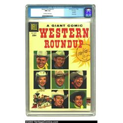Western Roundup #15 File Copy (Dell, 1956) CGC NM+ 9.6 Off-white to white pages....