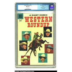 Western Roundup #18 File Copy (Dell, 1957) CGC NM- 9.2 Off-white pages....