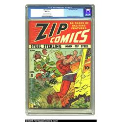 Zip Comics #5 (MLJ, 1940) CGC NM 9.4 Cream to off-white pages....