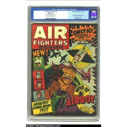 Air Fighters Comics V1#2 (Hillman Fall, 1942) CGC FN 6.0 Cream to off-white pages....