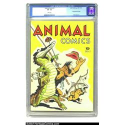 Animal Comics #1 (Dell, 1942) CGC VF- White pages. Pogo Possum makes his memorable first appearan...
