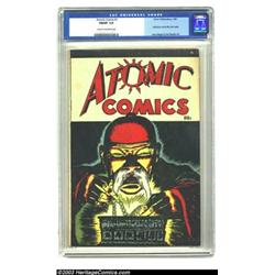 Atomic Comics #1 (Green Publishing Co., 1946) CGC FN/VF 7.0 Cream to off-white pages. With a swip...