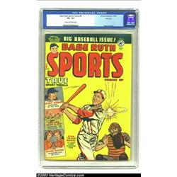 Babe Ruth Sports Comics #9 File Copy (Harvey, 1950) CGC VF+ 8.5 Cream to off-white pages....