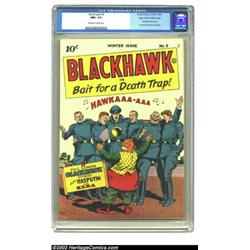 Blackhawk #9 Mile High pedigree (DC, 1944) CGC NM+ 9.6 Off-white to white pages....