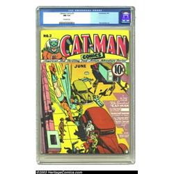 Catman Comics #2 (Holyoke Publications, 1941) CGC NM 9.4 Off-white pages. Gerber's terrific refer...