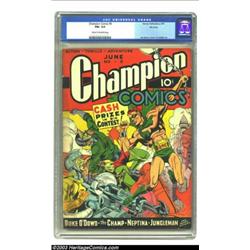 Champion Comics #8 File Copy (Harvey, 1940) CGC FN+ 6.5 Cream to off-white pages....