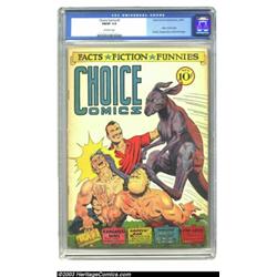 Choice Comics #1 (Great Comics Publications, 1941) CGC FN/VF 7.0 Off-white pages....