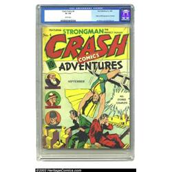 Crash Comics #4 (Tem Publishing Co., 1940) CGC GD+ 2.5 Brittle pages. Though the cover reveals no...