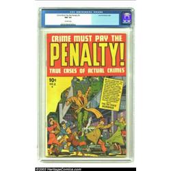 Crime Must Pay the Penalty #2 (Current Books, 1948) CGC NM 9.4 Off-white pages....