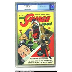 Doc Savage Comics #11 Mile High pedigree (Street &amp; Smith, 1943) CGC VF/NM 9.0 Off-white to wh...