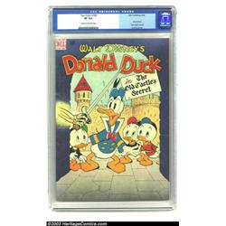 Four Color #189 Donald Duck in "Old Castle's Secret" (Dell, 1948) CGC VF 8.0 Cream to off-white p...