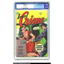 Inside Crime #3 Mile High pedigree (Fox, 1950) CGC NM- 9.2 Off-white to white pages....