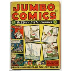 Jumbo Comics #1 (Fiction House, 1938) Condition: FR/GD. This humongous comic book lived up to its...
