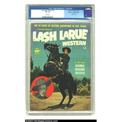 Lash Larue Western #8 Mile High pedigree (Fawcett, 1950) CGC VF- 7.5 White pages....