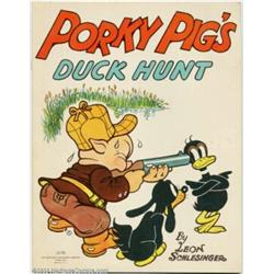 Porky Pig's Duck Hunt #2178 (Saalfield Publishing Co., 1938) Condition: VF. This large linen book...