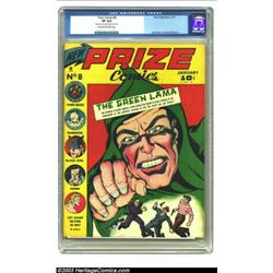 Prize Comics #8 (Prize, 1941) CGC VF 8.0 Off-white to white pages. Simon and Kirby contribute art...