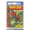 Image 1 : Prize Comics #9 (Prize, 1941) CGC VF/NM 9.0 Cream to off-white pages. This striking cover featuri...