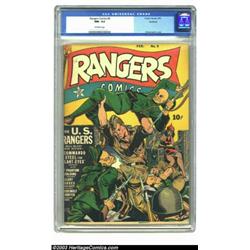 Rangers Comics #9 Rockford pedigree (Fiction House, 1943) CGC NM- 9.2 Off-white pages....