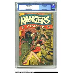 Rangers Comics #16 Rockford pedigree (Fiction House, 1944) CGC VF+ 8.5 Cream to off-white pages....