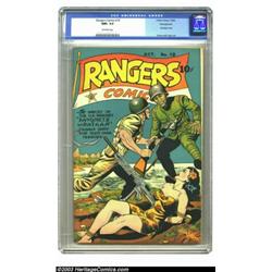 Rangers Comics #19 Pennsylvania pedigree (Fiction House, 1944) CGC NM+ 9.6 Off-white pages....