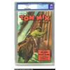 Image 1 : Tom Mix Western #9 File Copy (Fawcett, 1948) CGC VF 8.0 White pages. Leaping from his steed, Tom...
