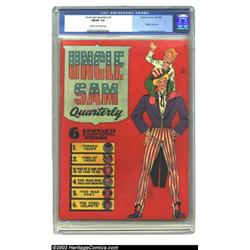 Uncle Sam Quarterly #1 (Quality, 1941) CGC FN/VF 7.0 Cream to off-white pages....