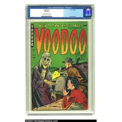 Voodoo #1 (Farrell, 1952) CGC FN 6.0 Cream to off-white pages. This cemetary cover features an ey...
