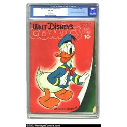 Walt Disney's Comics and Stories #1 (Dell, 1940) CGC VG 4.0 Off-white pages....
