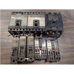 Lot of Square D Circuit Breakers