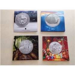 4 X 2013 Fine Silver $20 Complete year set