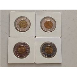 1996-1997-1998-1999 Uncirculated $2