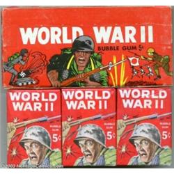 World War II Bubble Gum Cards Full Box (Philadelphia Chewing Gum, 1960s)....