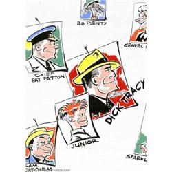 Dick Tracy Wallpaper (Chicago Tribune, 1942). This lot is guaranteed to pique the interest of eve...