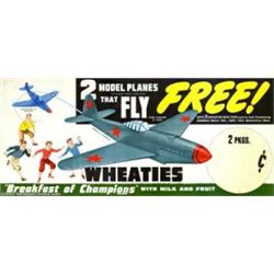 Wheaties Model Airplane Advertising Poster (Wheaties, 1940s)....